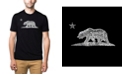 LA Pop Art Mens Premium Blend Word Art T-Shirt - California Bear